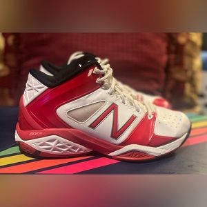 New Balance 82 Basketball Shoes High Top White and Red Rev Lite Men’s Size 8